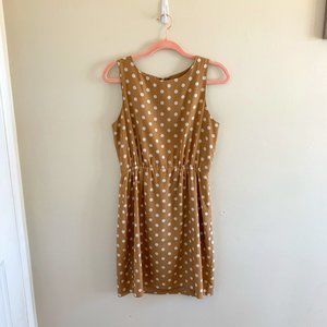 Tan and White Polka Dot J. Crew Dress (size 6)